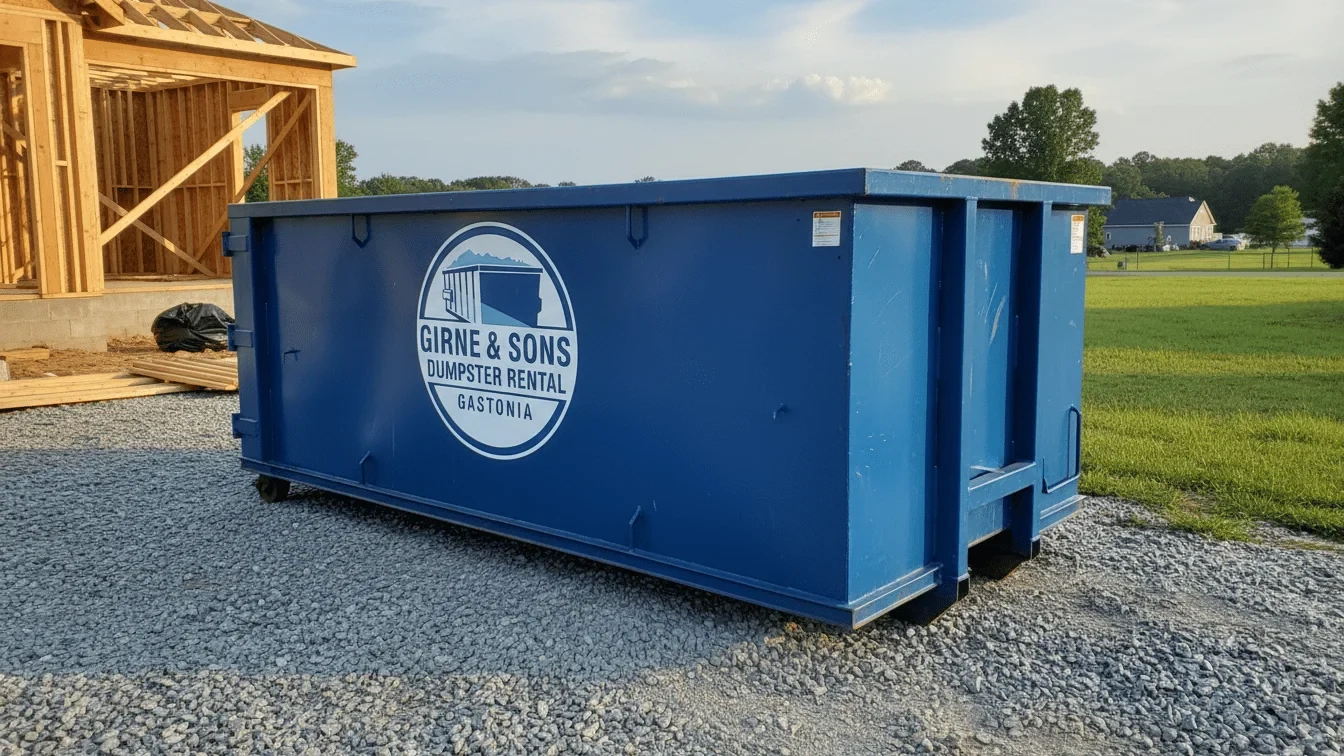Roll-off dumpster delivered in Cherryville, NC by Girne & Sons Dumpster Rental Gastonia